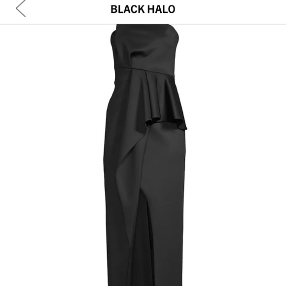 Black Halo Jonas Asymmetrical Draped Gown - Picture 1 of 2